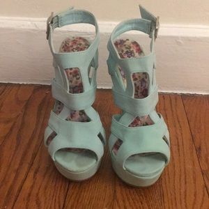 Mint Strappy Heels